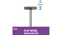 Dremel 3/16" Flap Wheel 80 Grit 504