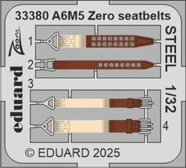 1/32 Eduard A6M5 Zero seatbelts STEEL 33380