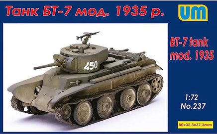 1/72 Uni Model BT-7 Tank Mod.1935 with The P-40 237