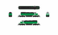 N Broadway Ltd EMD SD40-2 BNSF 1680 BN Black/Green/White w/Patch No-Sound/DCC-Ready 9482