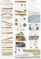 1/350 Pontos Model IJN Musashi 1944 Detail Up Set Advanced Hinoki Tone Deck 37025FN