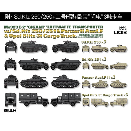 1/144 Great Wall Luftwaffe Transporter Me 323 E-2 "Gigant" L1013