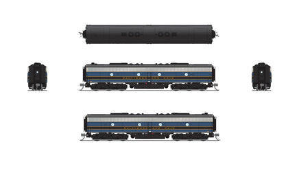 N Broadway Ltd EMD E8 A/B B&O 92 / 52X As-Delivered, A-Unit Paragon4 Sound/DC/DCC, Unpowered B-Unit 8813