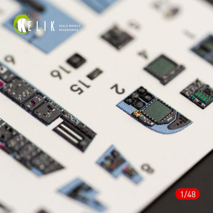 1/48 Kelik F/A-18A Hornet interior 3D decals for Kinetic kit K48028