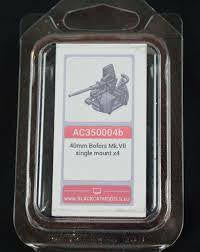 1/350 Black Cat Models 40MM Bofors Gun on MK.VII Single Mount (x4) AC350004B