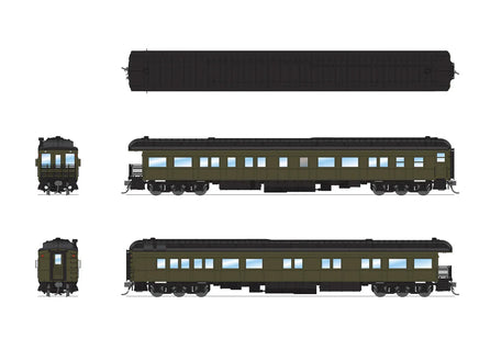 HO Broadway Ltd Unlettered Business Car Pullman Green w/Clerestory Roof 8960 - MPM Hobbies