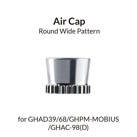 Silver air cap with text on a white background