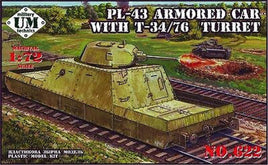 1/72 Uni Model PL-43 Armored Car with T-34/76 Turret MT-622