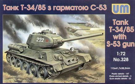 1/72 Uni Model Tank T-34/85 with S-53 Gun 328