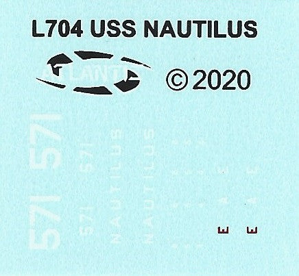 1/300 Atlantis Models USS Nautilus Submarine 750