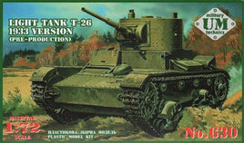 1/72 Uni Model Light Tank T-26, 1933 Version (Pre-Production) MT-630