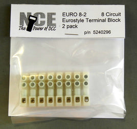 NCE 8 Circuit Euro Style Term Strip 14-24 AWG 0296
