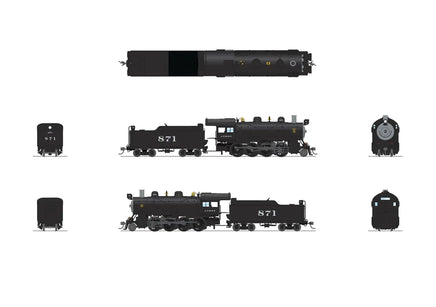 HO Broadway Ltd 2-8-0 Consolidation ATSF 871 No-Sound/DCC-Ready 8745