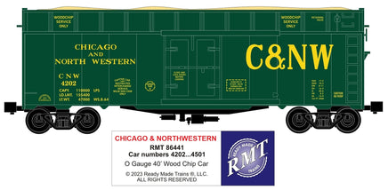 O RMT Woodchip Car Chicago & Northwestern 86441