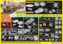 1/35 Dragon Model Sd.Kfz. 7 Late Production mit 8.8mm FlaK 36/37 6971