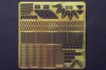 1/350 Gold Medal Gold PLUS TITANIC/LUSITANIA DETAIL SET (Deck chairs benches girders etc.) 350-15