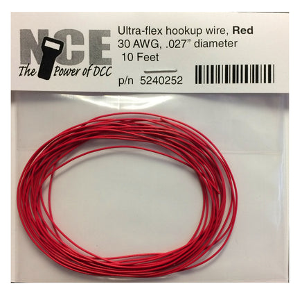 NCE Red Ultra-Flex Wire 30AWG 10 Feet 0252