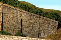 HO Monroe Wing Walls for Bridge Abutment Random Stone (2-Pack) #105