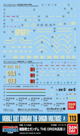 1/144 Bandai GD-113 HG Mobile Suit Gundam The Origin 2 Decals 2407624