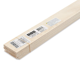 Bud Nosen Basswood Sheet 1/16" x 2" x 24" (15/pkg) 3162