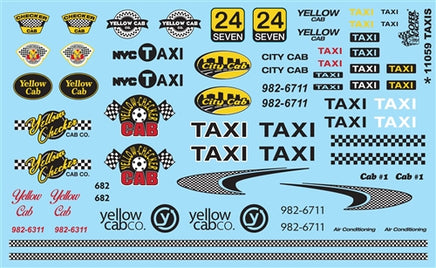 1/24-1/25 Gofer Taxis Model Car Decal Sheet 11059