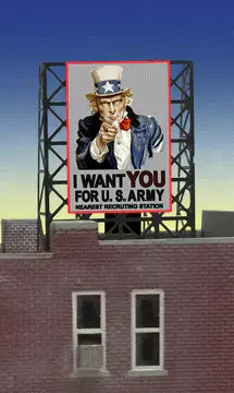 N/Z Miller Engineering Uncle Sam Billboard 339005 - MPM Hobbies