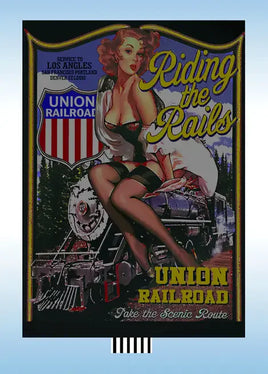O/HO Miller Engineering Large Riding the Rails Billboard 88-7501 - MPM Hobbies