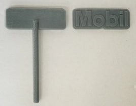 N Phoenix Precision Mobil Gas Sign with Pole 30646