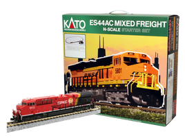 N Kato GE ES44AC "Gevo" and Mixed Freight Starter Set - CPKC 106-0027