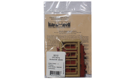 HO DPM One-Story Arched Window 30112