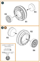 1/48 Clear Prop TB.2 Wheel Set A48017