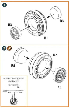 1/48 Clear Prop TB.2 Wheel Set A48017