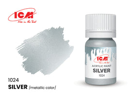 ICM Acrylic Paint Silver (12 ml) 1024