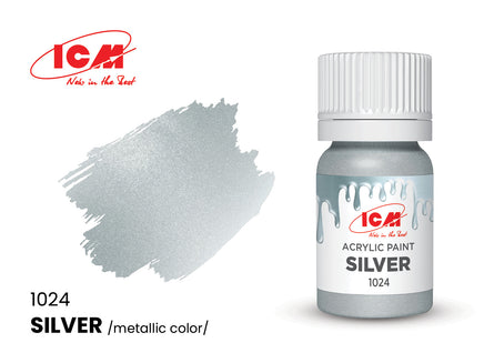 ICM Acrylic Paint Silver (12 ml) 1024