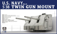 1/35 Pig Models USN 5/38 Twin Gun Mount Turret Plastic Model Kit 35-001