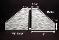 HO Monroe Wing Walls Split Stone 2-Pack #703