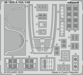 1/48 Eduard A-10A Photo etched set for GREAT WALL HOBBY kit 491505