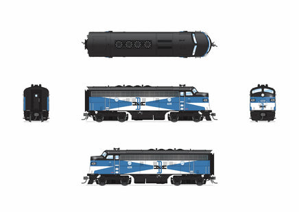 HO Broadway Ltd EMD F3A B&M 4228A Blue McGinnis Paragon4 Sound/DC/DCC 9656