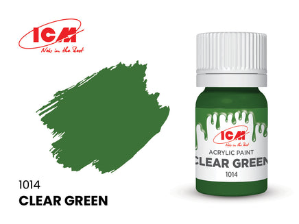 ICM Acrylic Paint Clear Green (12 ml) 1014