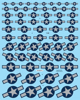 1/48 Fundekals STARS & BARS GRAY WWII 48013