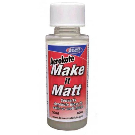 Bottle of Aerokote Make it Matt on a white background