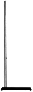 Perfect Parts metal support stand with stable base and vertical rod for holding laboratory glassware, clamps, and apparatus during educational science experiments
