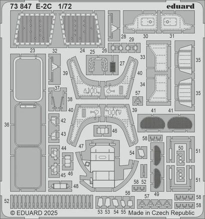 1/72 Eduard E-2C Photo etched set for HELLER kit 73847