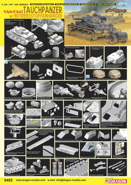 1/35 Dragon Model Pz.Kpfw.IV Ausf.E Tauchpanzer w/Betriebsstoffanhanger 6402