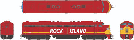 HO Rapido EMD E8A (DC/Silent): Rock Island - Red Scheme: #648 - 28091