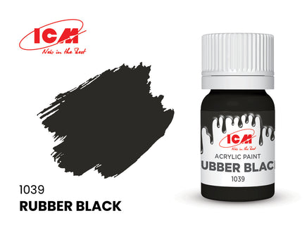 ICM Acrylic Paint Rubber Black (12 ml) 1039
