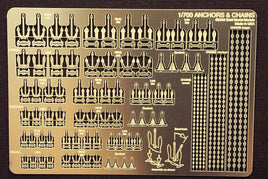 1/700 Gold Medal ANCHORS AND CHAINS (72 anchors 6 styles 4 each in 3 sizes) 700-20