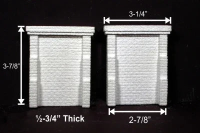 HO Monroe Bridge Abutments with Wing Walls Cut Stone 2-Pack #930