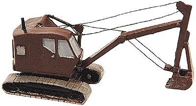 Model of a construction vehicle with a long arm on a white background