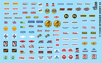 1/24-1/25 Gofer Contingency Sponsor Sheet #3 Decal Sheet 11040